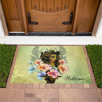 Beautiful Woman Doormat by stylishdesign1 at Zazzle
