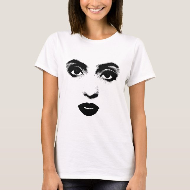 Beautiful Woman Eyes Lips Makeup face Original Art T-Shirt (Front)