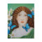 Beautiful Woman Face with Butterfly and Flowers