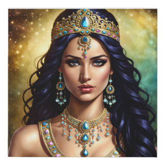 Beautiful Woman Faux Canvas Print