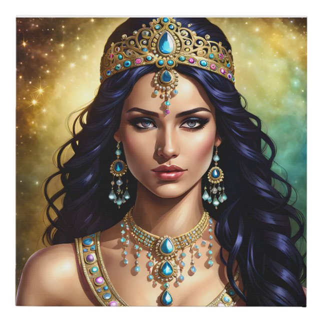 Beautiful Woman Faux Canvas Print (Front)
