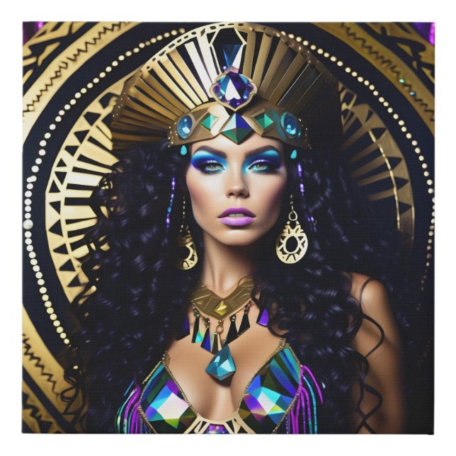 Beautiful Woman Faux Canvas Print (Front)