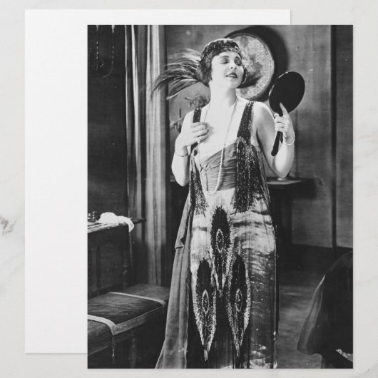 Beautiful Woman Flapper Dress 1920s (Front/Back)