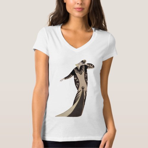  Beautiful Woman in a long tubular dress 1912  T_Shirt