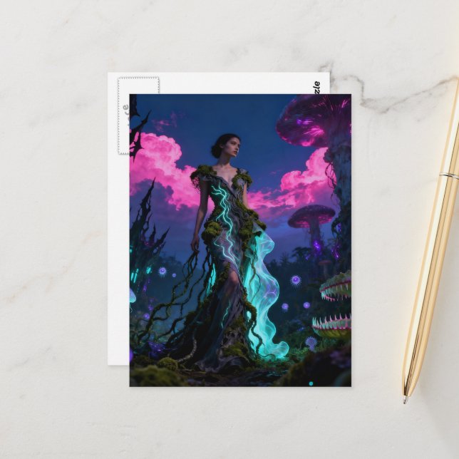  beautiful woman in a strange land postcard (Front/Back In Situ)