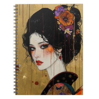 Beautiful Woman in Kimono Notebook
