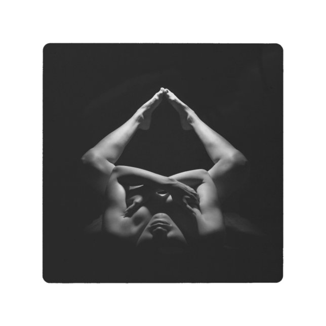 Beautiful  woman  metal print (Front)