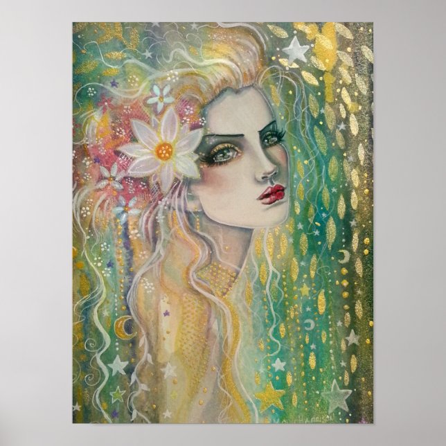 Beautiful Woman Portrait Fantasy Art Poster (Front)