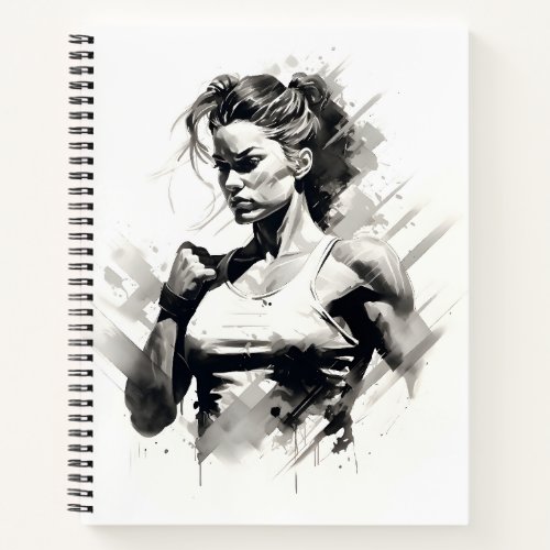 Beautiful Woman Sketch Of Female Bodybuilder  Notebook