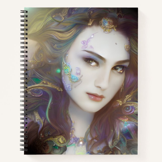 Beautiful Woman Spiral Notebook (Front)