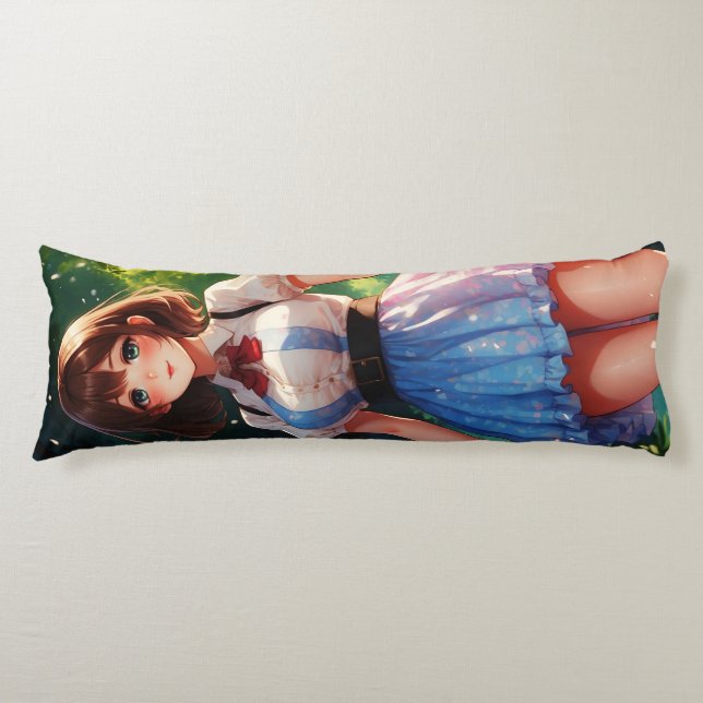 Beautiful woman walking in a candy forest body pillow (Front)