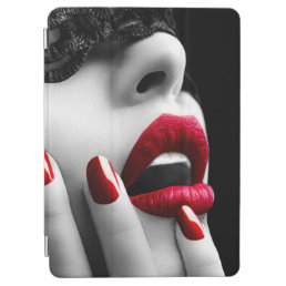 Beautiful Woman With Black Lace Mask iPad Air Cover