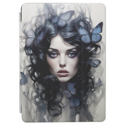 Beautiful Woman with Butterflies in Her Hair iPad Air Cover