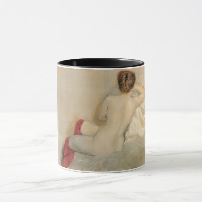 Beautiful Woman with Red Stockings Mug (Center)