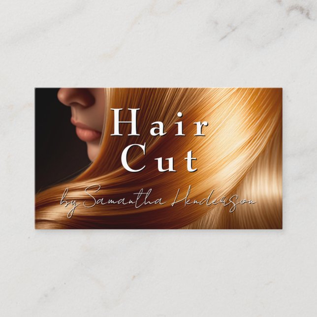 Beautiful Womans Hair | Salon Appointment Card (Front)