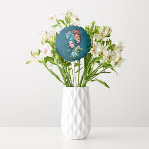 Beautiful woman's head with expressive eyes  balloon