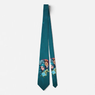 Beautiful woman's head with expressive eyes neck tie