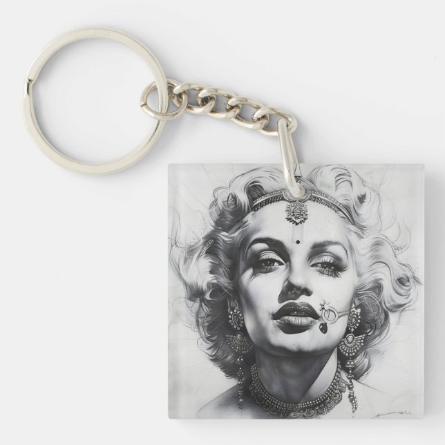 Beautiful women Acrylic Keychain (Front)