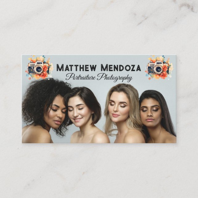 Beautiful Women Ethnicities | Photography Business Card (Front)
