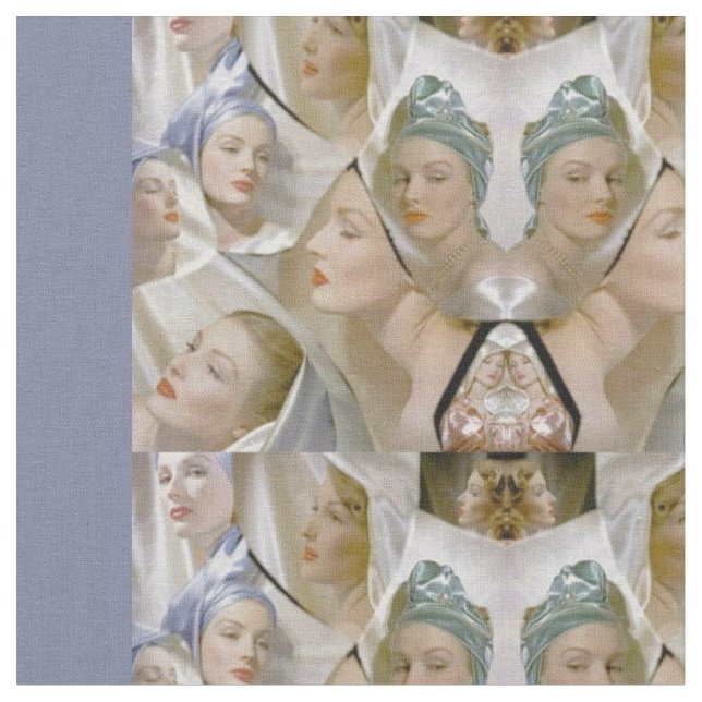 beautiful women print fabric (Close Up)