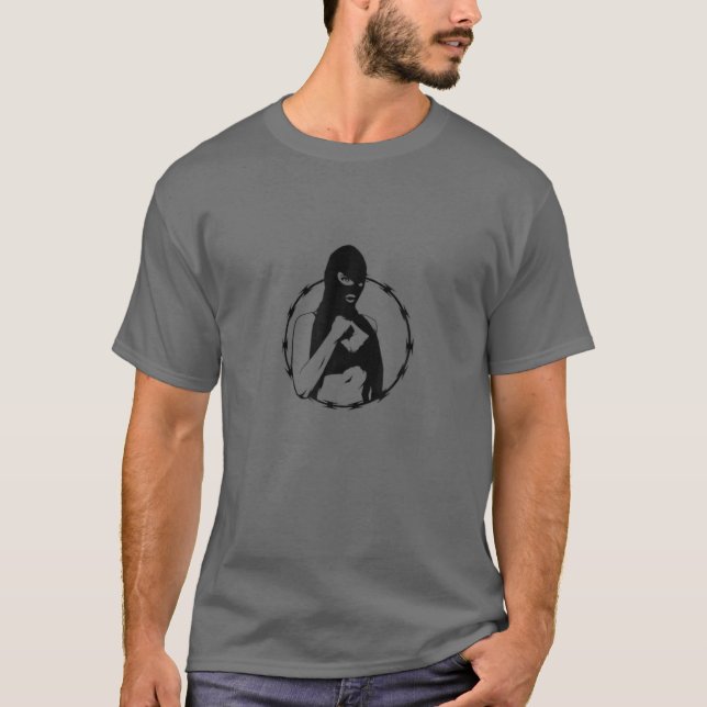 Beautiful Women's Motif In Balaclava, Balaclava St T-Shirt (Front)