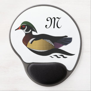 Beautiful Wood Duck Swimming Gel Mouse Pad