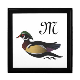 Beautiful Wood Duck Swimming Gift Box