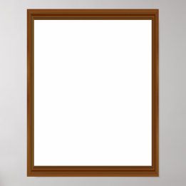 Beautiful Wood Frame Spectacular Amazing Blank Poster