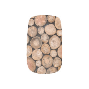 beautiful wood minx nail art