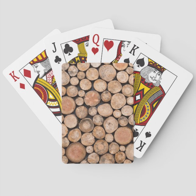 beautiful wood poker cards (Back)
