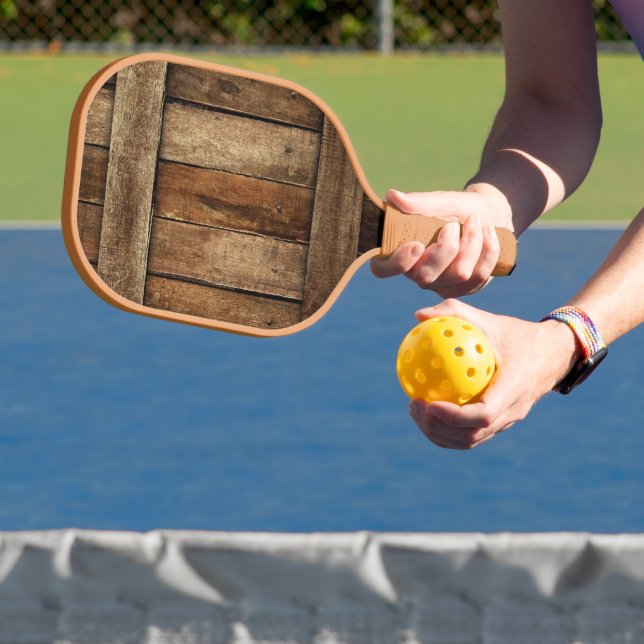 Beautiful Wooden Fence Wood Carbon Fiber Pickleball Paddle (Insitu)