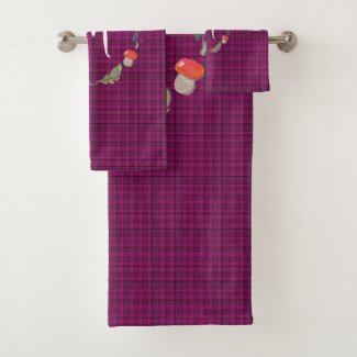 Beautiful Woodland Scottish Pink Tartan Monogram