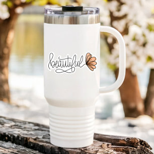 Beautiful Word Flower Laptop Die-Cut Sticker