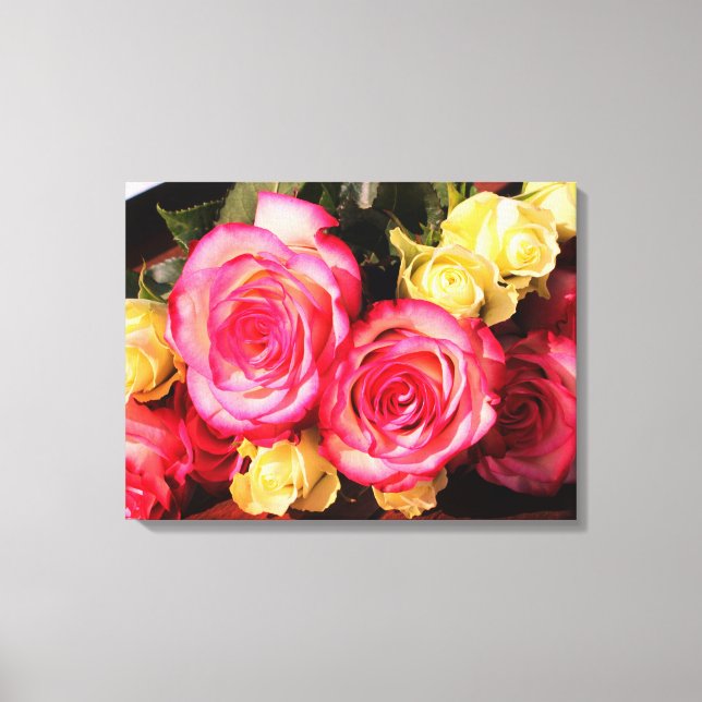 Beautiful Wrapped Canvas Roses Print (Front)