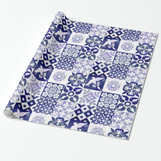 Beautiful wrapping paper with Azulejos pattern