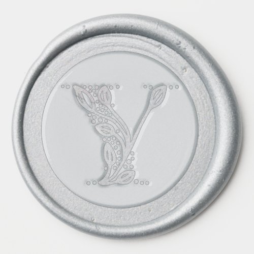 Beautiful Y initial elegant wedding monogram Wax Seal Sticker