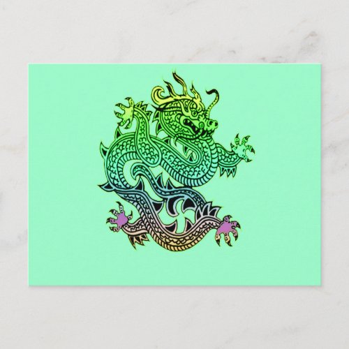 Beautiful Year of the Dragon Gifts Holiday Postcard