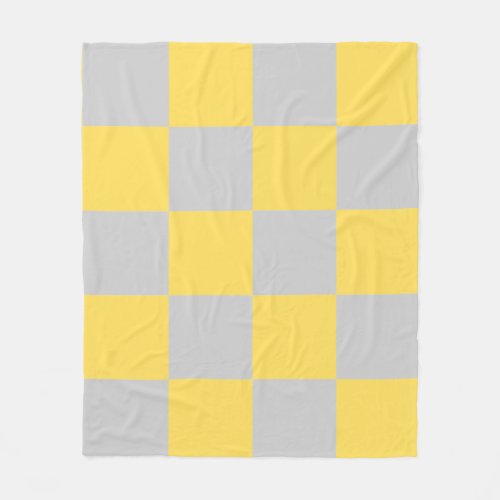 Beautiful yellow and gray pattern image fleece blanket