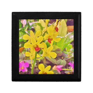 Beautiful Yellow autumn orchids Keepsake Box