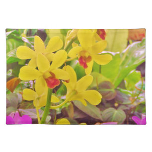 Beautiful Yellow autumn orchids Placemat