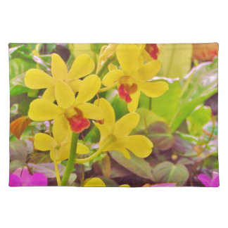 Beautiful Yellow autumn orchids Placemat