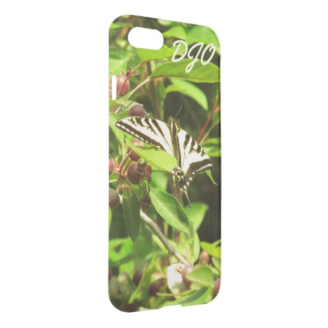Beautiful Yellow Black Butterfly Crabapple Tree Uncommon iPhone Case (Back/Right)
