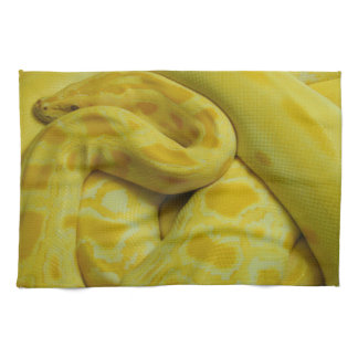 Beautiful Yellow Burmese Python Towel