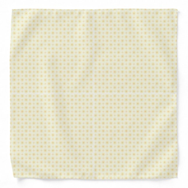 Beautiful Yellow Circles on White Background Bandana (Front)