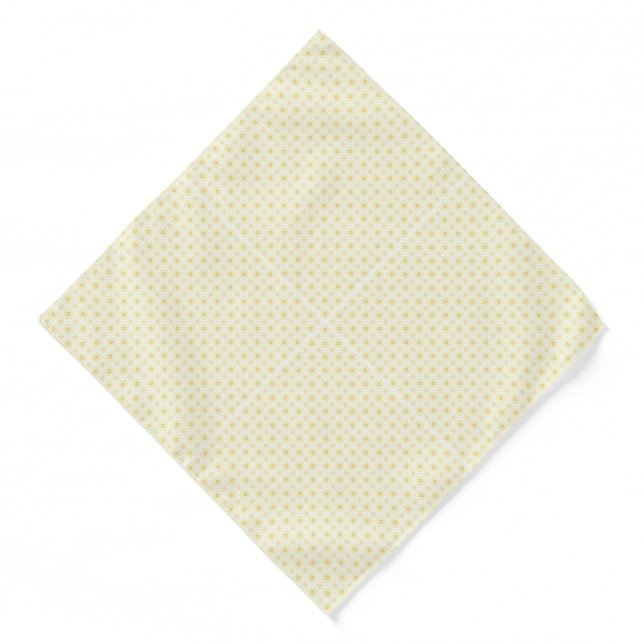 Beautiful Yellow Circles on White Background Bandana (Front)