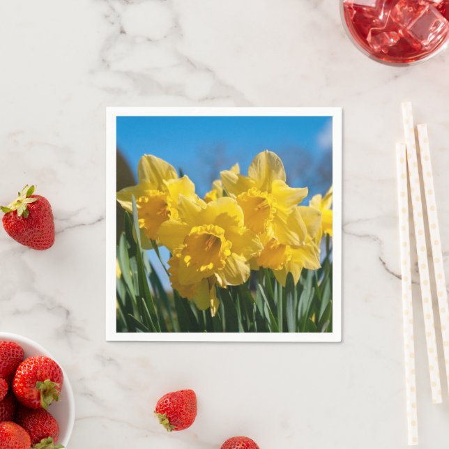 Beautiful Yellow Daffodils Napkins (Insitu)