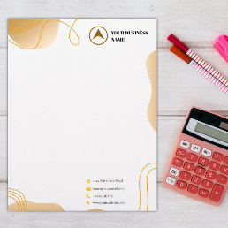 Beautiful yellow design, custom logo &amp; name letterhead