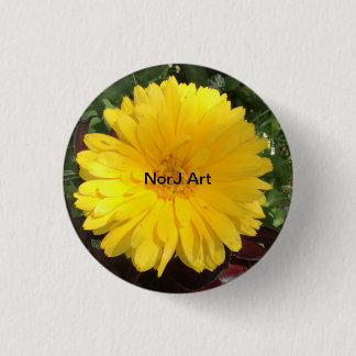 Beautiful yellow flower by NorJ Art Button