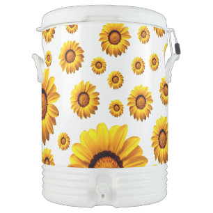 Beautiful yellow flowers beverage cooler
