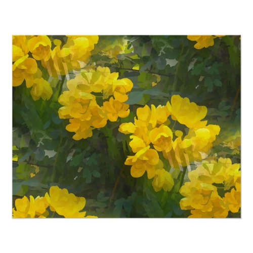 Beautiful yellow flowers poster